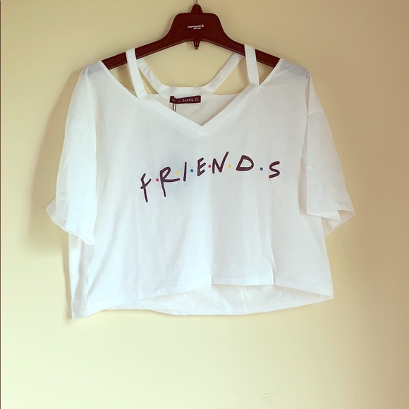 Zaful Tops - Friends Off the Shoulder Shirt